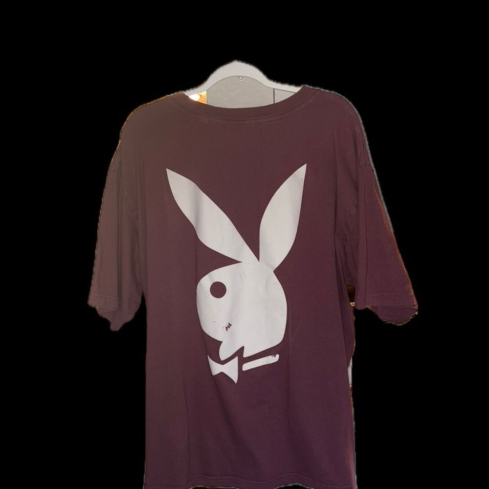 Playboy Y2K Burgundy Tee with Iconic White Logo - Picture 4 of 9